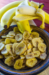 banana chips in a plate