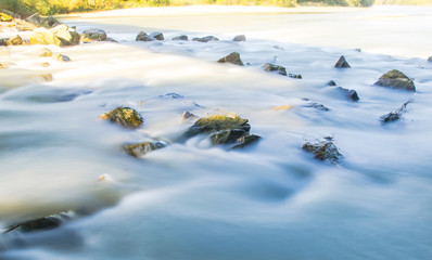 Small river in the autumn season