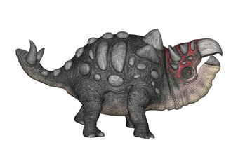 3D Rendering Fantasy Animal on White