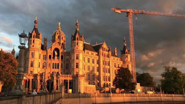 Schweriner Schlo&szlig;, Landtag Mecklenburg-Vorpommern, Baustelle, 