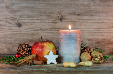 Obraz na płótnie Canvas Kerzenlicht Advent Frohe Weihnachten Grußkarte