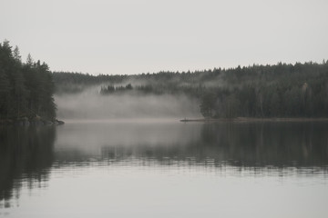 Fog over water