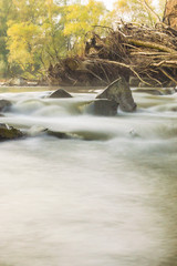 Small river in the autumn season