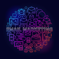 Colorful email marketing illustration
