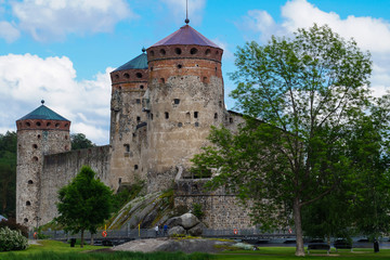 Fototapeta na wymiar Olavinlinna castle