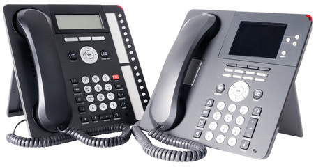 Two digital telephone sets