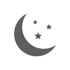 Moon and stars icon illustration