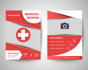 red medical flyer layout template