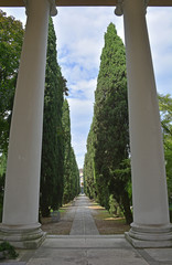 The main entrance of the cemetery in the north east Italian town of Udine.
