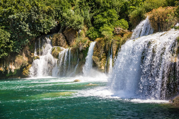Fototapeta premium Wodospad, Chorwacja, jezioro Parku Narodowego Krka