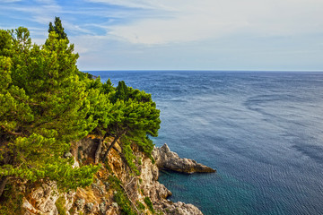 Dubrovnik seascape, Croatia, Adriatic sea coast