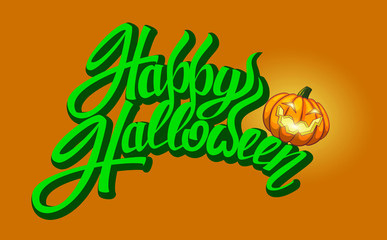 Fototapeta premium Happy Halloween Text Banner, vector. Halloween. Halloween. Halloween. Halloween