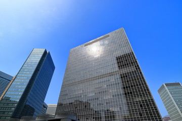 Obraz premium 大阪駅前の高層ビル群