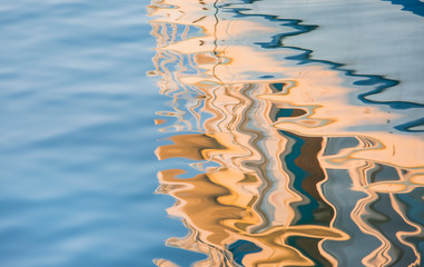 Boat reflection in the sea