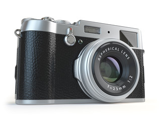 Retro vintage camera  isolated on white