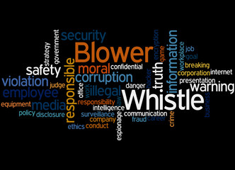 Whistle blower, word cloud concept 2