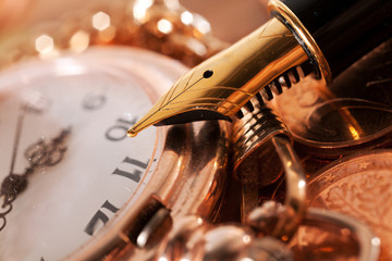 Pen and pocket watch