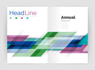 Naklejka premium Modern line design, motion concept. Business annual report brochure templates