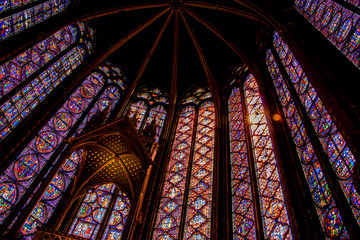 Sainte Chapelle with its beautiful windows in Paris