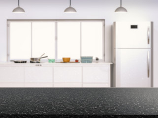 empty granite counter