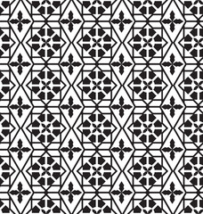 seamless islamic pattern, abstract black geometric background
