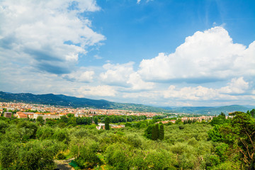 Fototapeta na wymiar clouds over Tuscany