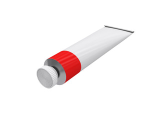 Tube on a white background, 3D rendering