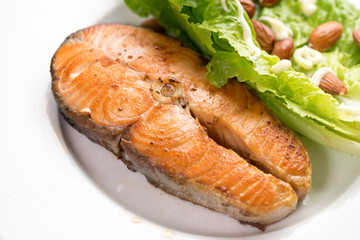 Salmon Steak with vegetable