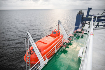 Orange lifeboat image