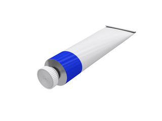 Tube on a white background, 3D rendering