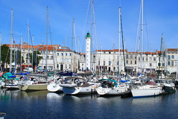 Fototapeta na wymiar La Rochelle, the French city and seaport located on the Bay of Biscay, a part of the Atlantic Ocean