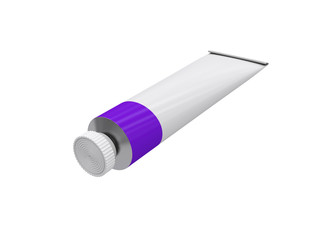 Tube on a white background, 3D rendering