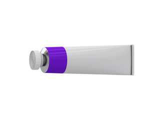 Tube on a white background, 3D rendering