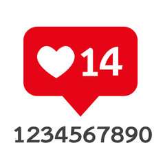 Like Counter Icon illustration design