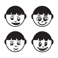 people face emotion icon illustration design