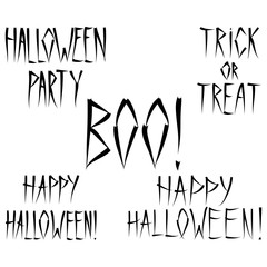 halloween lettering - a set of scary halloween phrases