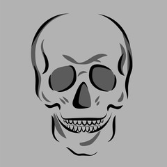 Skull icon. Vector illustration