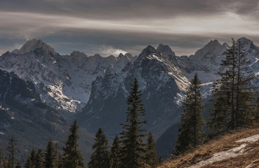 Beautiful scenery of Tatra mountains.