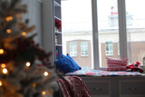 "beautiful living room decorated for Christmas" Stockfotos und