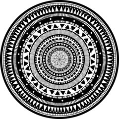 Vector Beautiful Handdrawn Mandala, Patterned Design Element