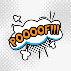 Comic Text, Pop Art style.POOF.