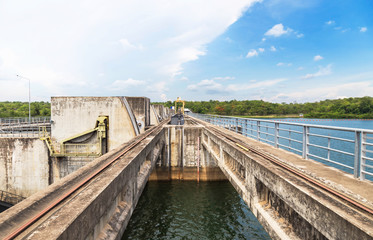 pakmun hydroelectric dam in ubonratchathani thailand 