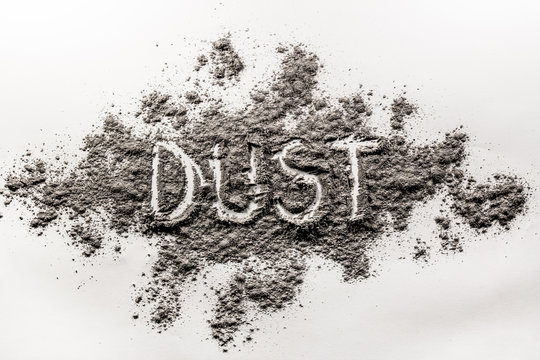 Word Dust Finger Written In A Pile Of Dust