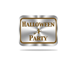 Halloween party button.