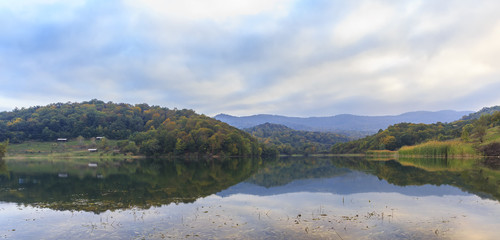 Lake Chenlibel in early autumn.Guba.Azerbaijan