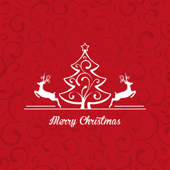 Ornamental Christmas Card with Greetings