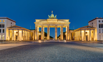 Panorama of the Brandenburger Tor in Berlin at night