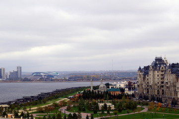 Fototapeta na wymiar River and city. Kazan, Russia