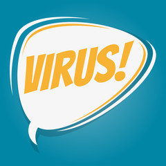 virus retro cartoon balloon