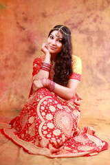 beautiful Indian girl in traditional dress